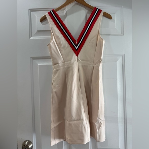 English Factory SLEEVELESS VARSITY STRIPE DRESS IN WHITE Women’s Size XS NWT - Picture 13 of 15
